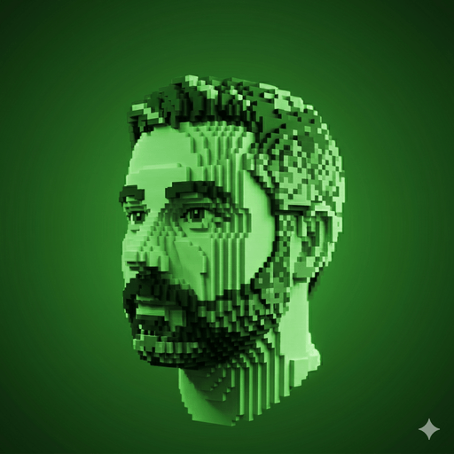LAT3DEV mascot, voxel 3D terminal avatar